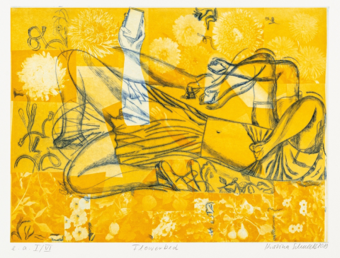 Flowerbed Radierung / 42 cm x 30 cm / Herausgegeben von Vlado & Maria Ondrej Atelier für zeitgenössische Radierung Leipzig